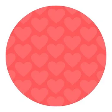 Heart pattern round vector graphic design element Ilustración de archivo