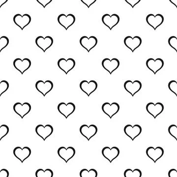 Heart pattern seamless vector Illustrazione stock