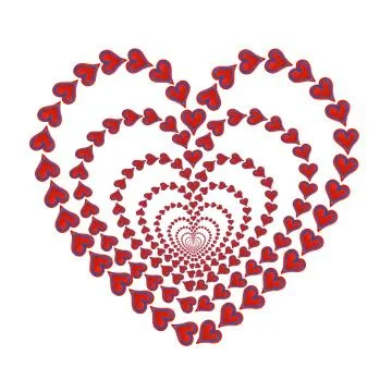 Heart pattern with three-dimensional swirl effect Stock Illustration