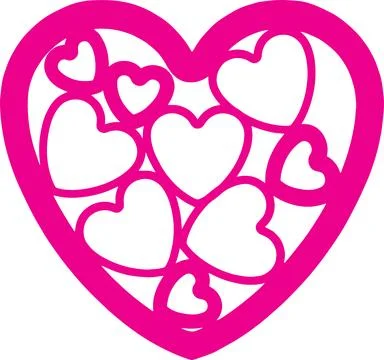 Heart Pattern Vector - Pink Hearts Design for Women's Day and Love Theme Stock Illustration
