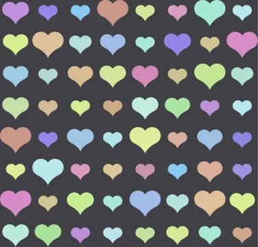 Heart pattern, vector seamless background Stock Illustration
