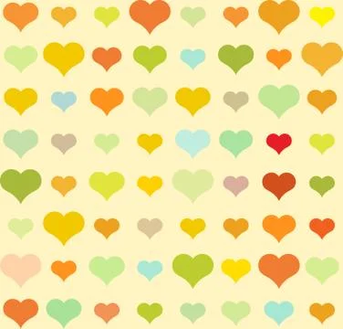 Heart pattern, vector seamless background Stock-Illustration