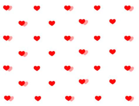Heart pattern on white background Stock Illustration