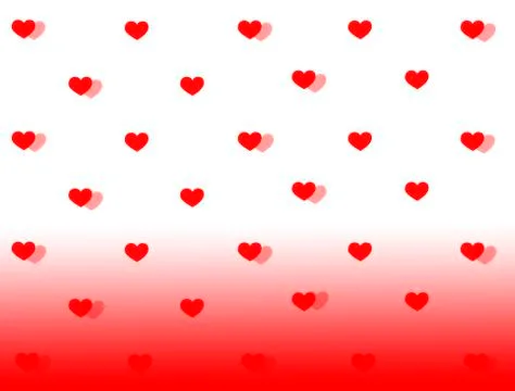 Heart pattern on white background Stock Illustration