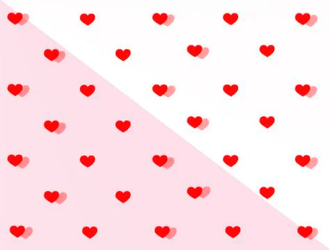 Heart pattern on white background Stock Photos