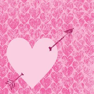 Heart on a patterned grunge background Иллюстрация