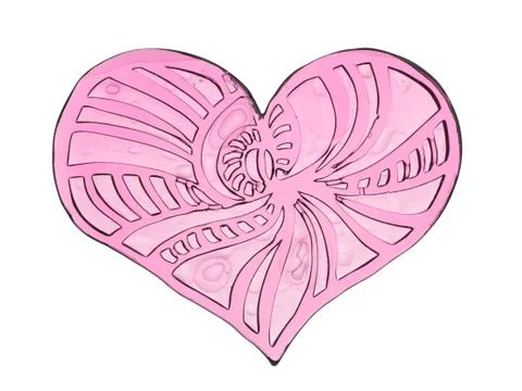 Heart with patterns Stock Photos