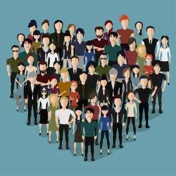 The heart of the people 스톡 일러스트