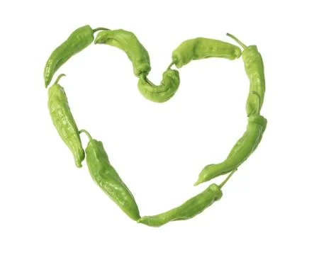 Heart of peppers Stock Photos