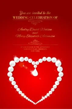 Heart perls. Illustrazione stock