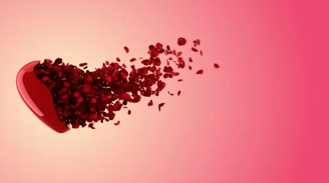 Heart Petals  動画素材 2864828