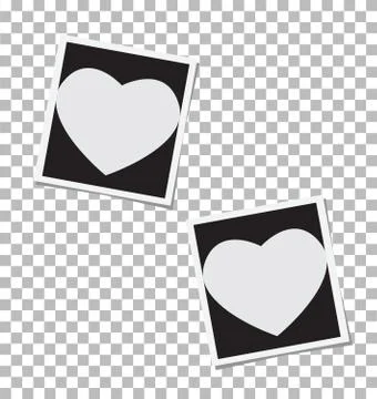 Heart photo frame. insert your photo. Stock Illustration