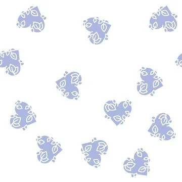 Heart phytotherapy glyph seamless pattern Stock Illustration