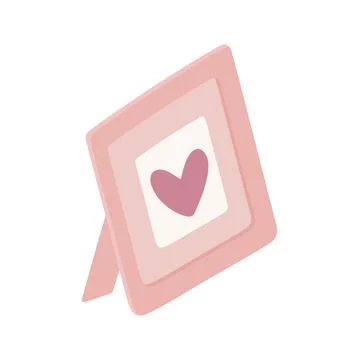 Heart in picture frame Stock Illustration