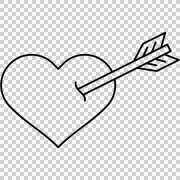 Heart pierced by an arrow 스톡 일러스트