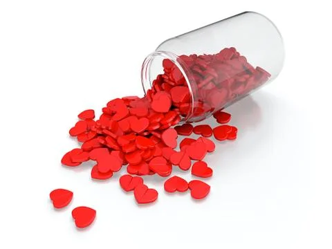 Heart pills Stock Illustration