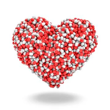 Heart pills Stock-Illustration