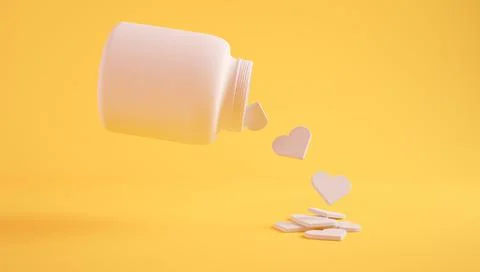 Heart pills Stock Illustration