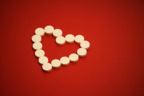 Heart pills Stock Photos