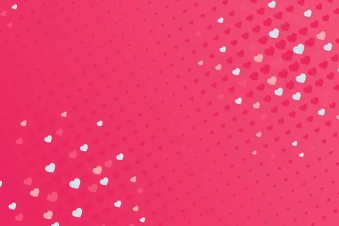 Heart Pink Background Halftone Pattern Retro Illustrazione stock