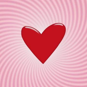 Heart on pink background Stock Illustration
