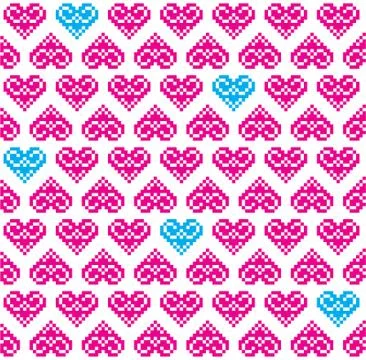 Heart pink seamless background, pattern - Valentines Day Stock Illustration