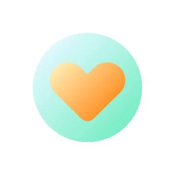 Heart pixel perfect flat gradient color ui icon Illustrazione stock