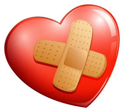 A heart with a plaster Stock-Illustration