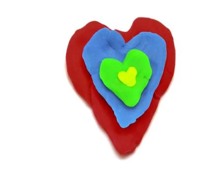 Heart of plasticine Stock Photos