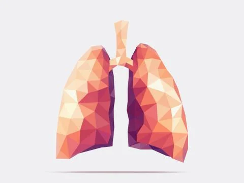 Heart poly faceted Stock Illustration