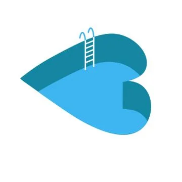 Heart of the pool. Illustrazione stock