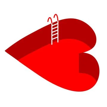 Heart of the pool. Stock Illustration