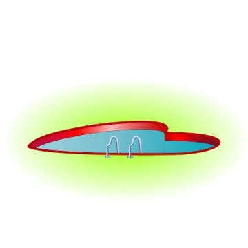 Heart of the pool. Original vector illustration on the theme of love. Stock Illustration
