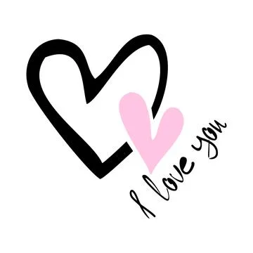 Heart postcard Stock Illustration