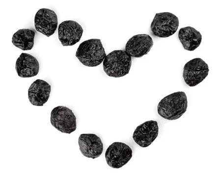 Heart of prunes Stock Photos