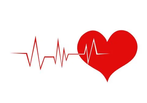 Heart pulse. Heart beat vector Stock Illustration
