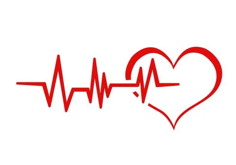 Heart pulse. Heart beat vector Stock Illustration