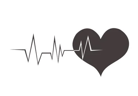 Heart pulse. Heart beat vector Illustrazione stock