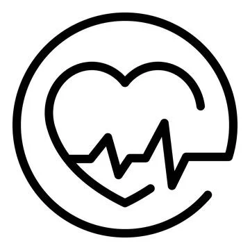 Heart pulse icon outline vector. Rate monitor イラスト素材