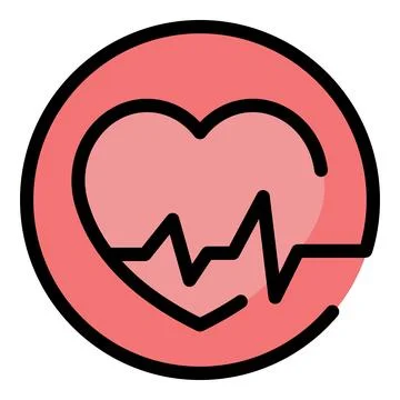 Heart pulse icon vector flat イラスト素材