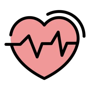 Heart pulse icon vector flat Stockillustratie