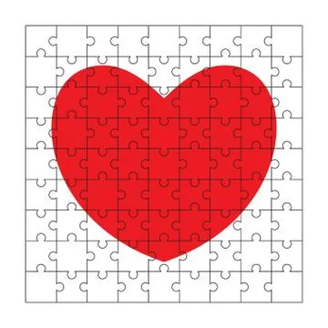 Heart puzzle. Stock Illustration
