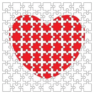 Heart puzzle. Stock Illustration
