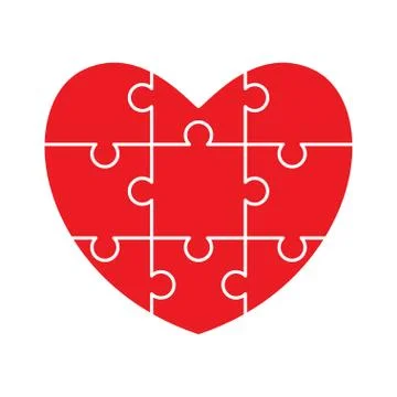 Heart puzzle. Stock Illustration