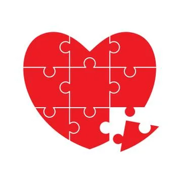 Heart puzzle. Stock Illustration