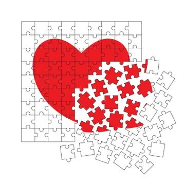 Heart puzzle. Stock Illustration