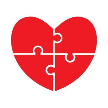 Heart puzzle. Stock Illustration