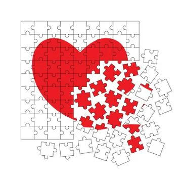 Heart puzzle. Stock Illustration