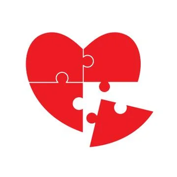 Heart puzzle. Stock Illustration
