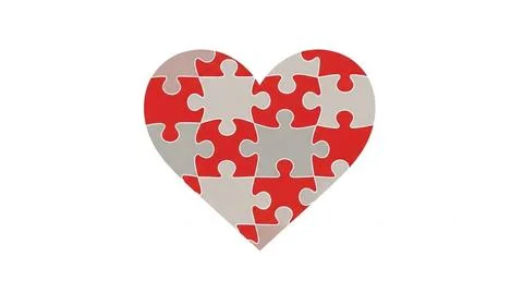 Heart puzzle Illustrazione stock